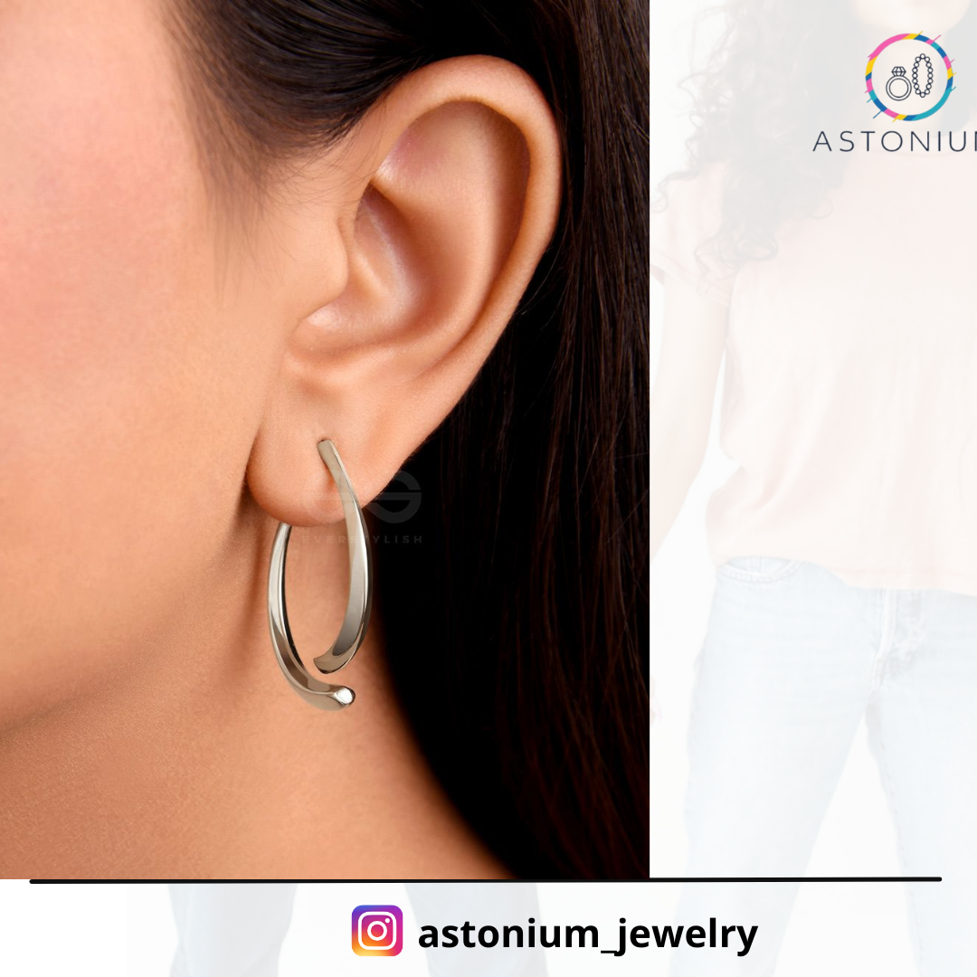 Broken Bow - Elegant Silver Color Earrings