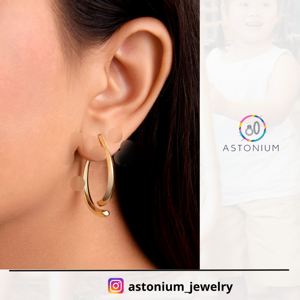 Broken Bow - Elegant Golden color Earrings