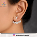 Arctic Shrub - Golden Rhinestones Ear rings