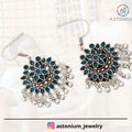 Fabulous Floral Enamel Danglers (Carolina Blue)