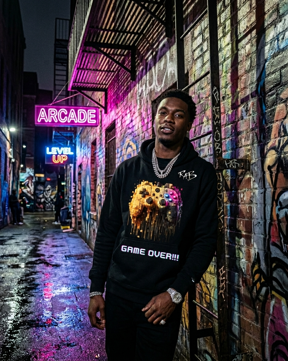 Black game on hoodie with Blocks Controller