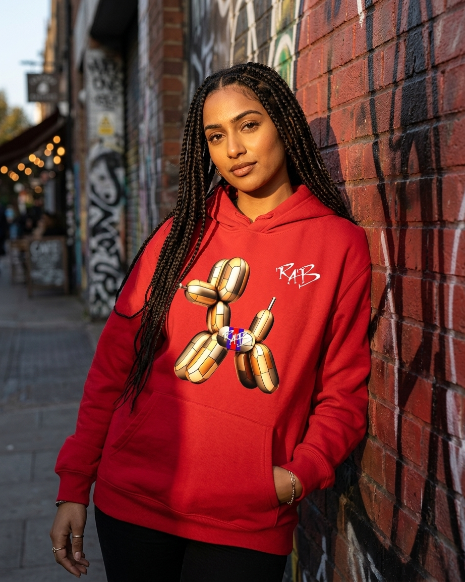 Red Balloon Puppy Hoodie