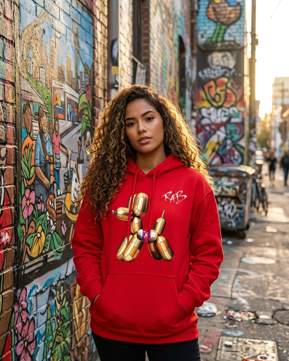 Red Balloon Puppy Hoodie