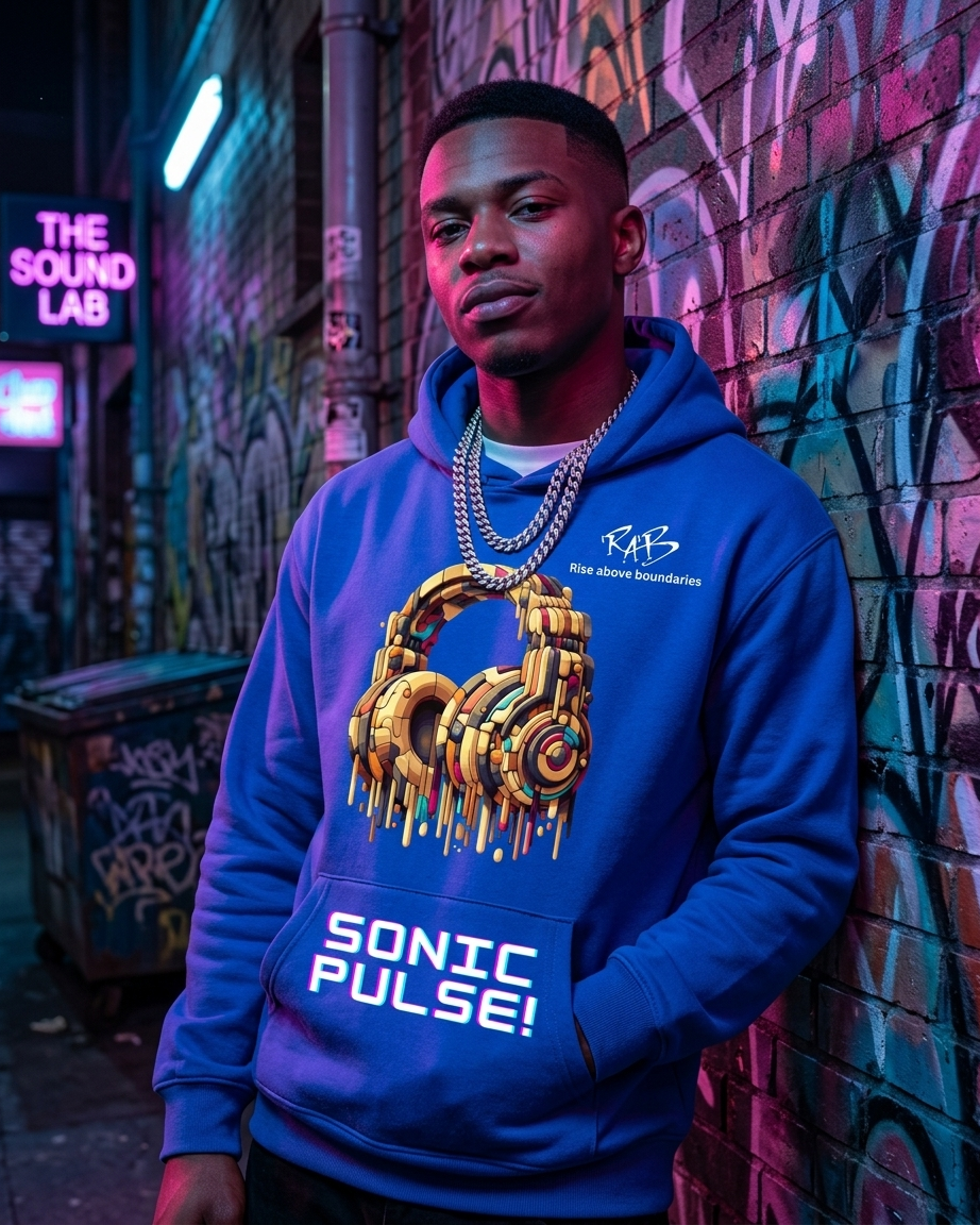 Blue Sonic Pulse Hoodie