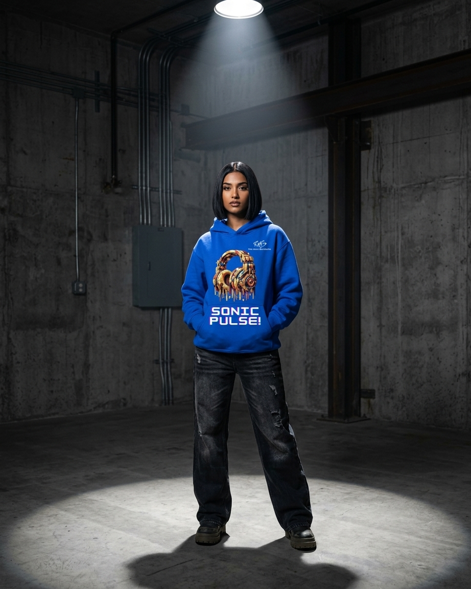 Blue Sonic Pulse Hoodie
