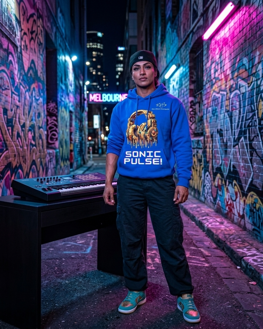 Blue Sonic Pulse Hoodie