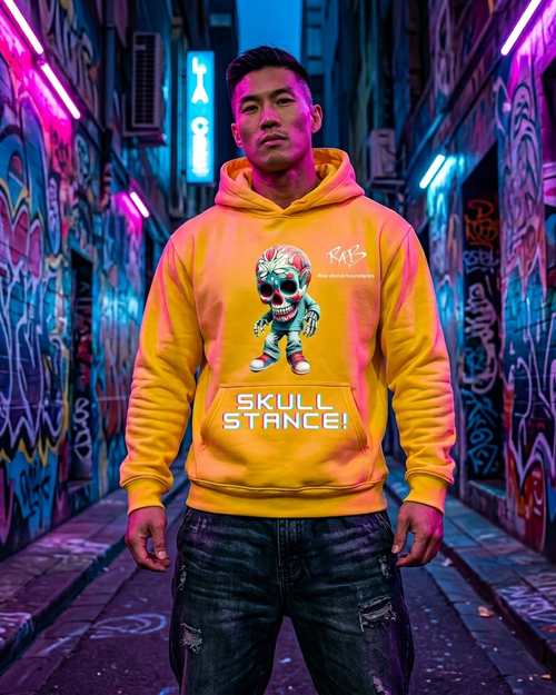 Yellow Skull Stance Hoodie