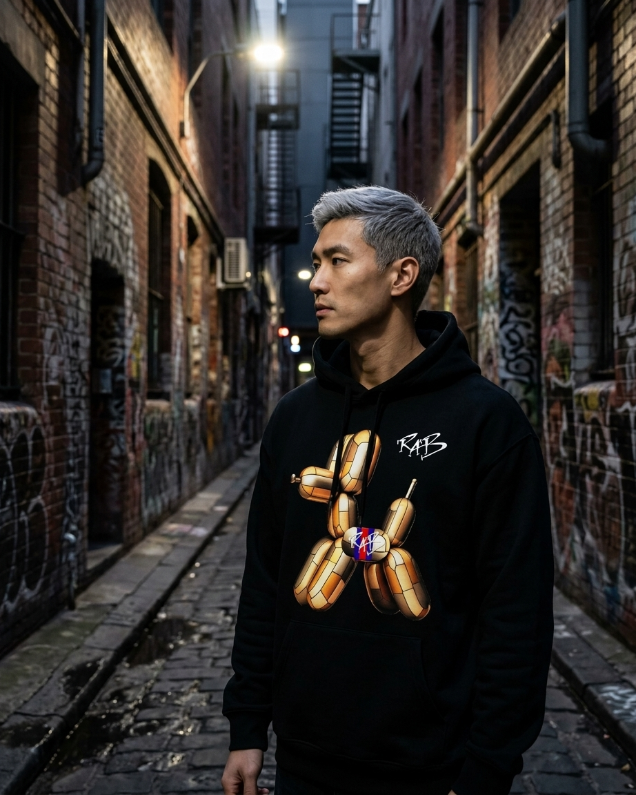 Black Balloon Puppy Hoodie