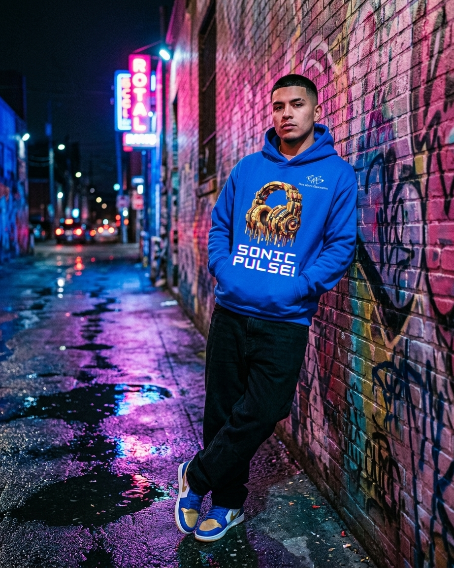 Blue Sonic Pulse Hoodie