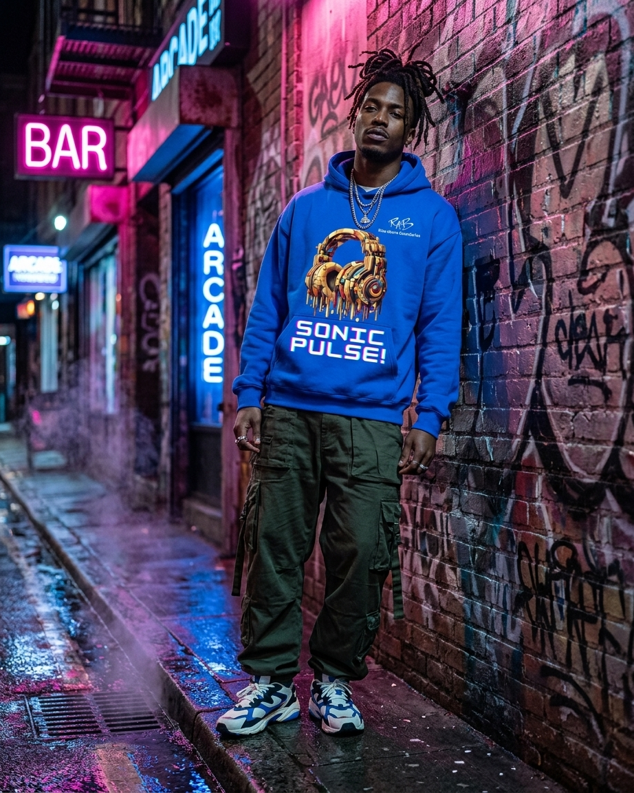 Blue Sonic Pulse Hoodie