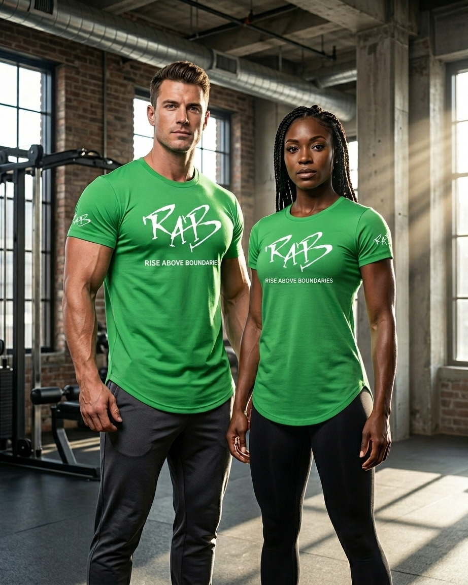 Green Drop Cut T-shirt: with one free Activewear T-shirt
