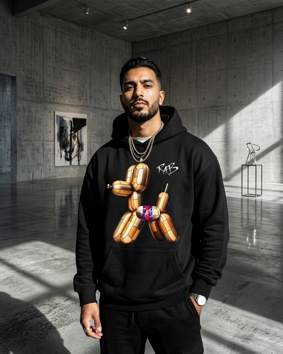 Black Balloon Puppy Hoodie