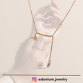 Ivory Dreamcatcher- Golden Bead Necklace