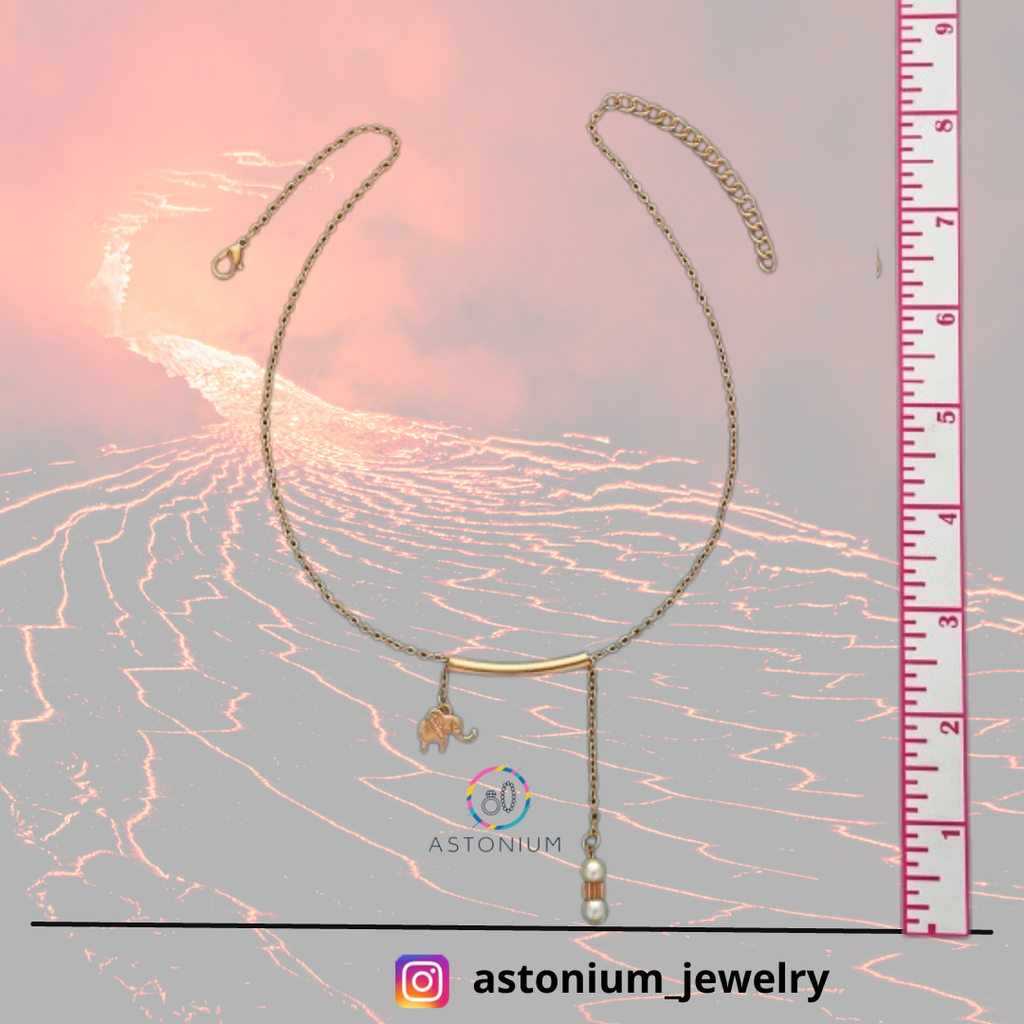 Ivory Dreamcatcher- Golden Bead Necklace