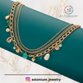 Beach in- Multicolored Stones Studded Golden Neckpiece