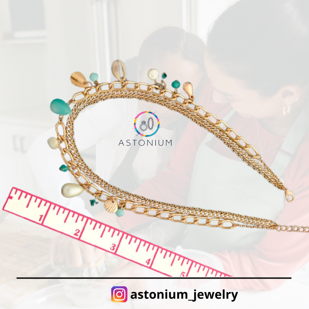 Beach in- Multicolored Stones Studded Golden Neckpiece