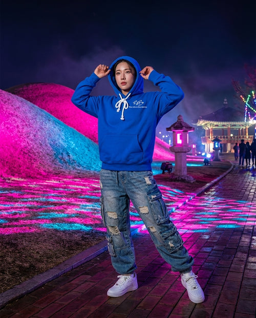 Blue Plain Hoodie