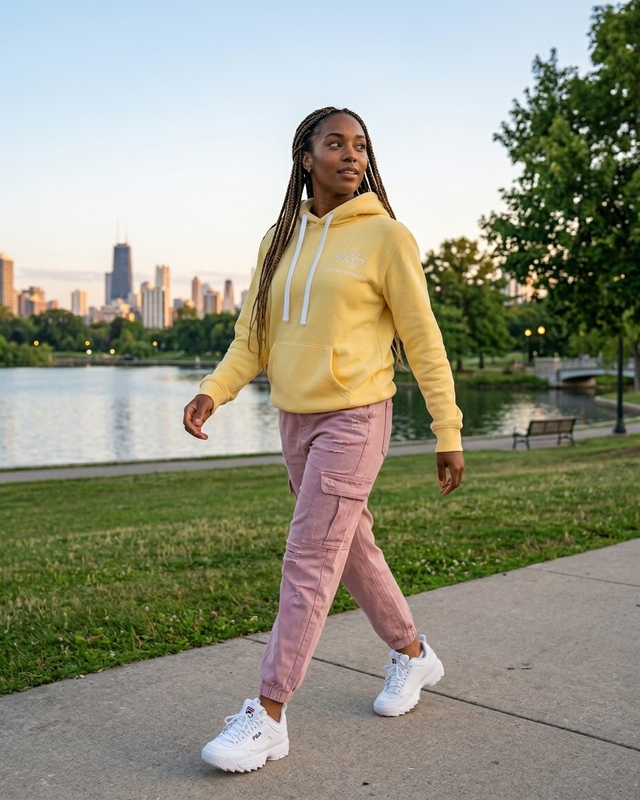 Yellow Plain Hoodie