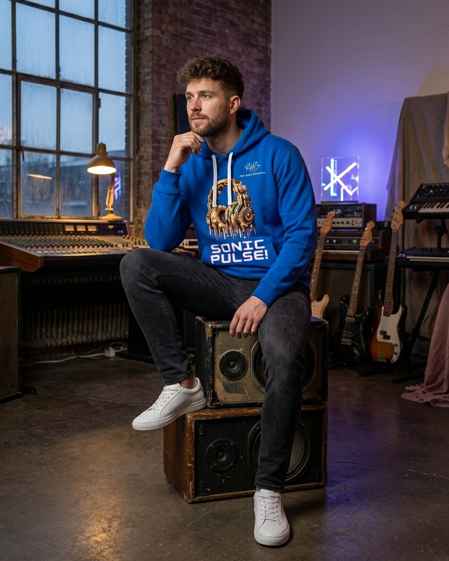 Blue Sonic Pulse Hoodie