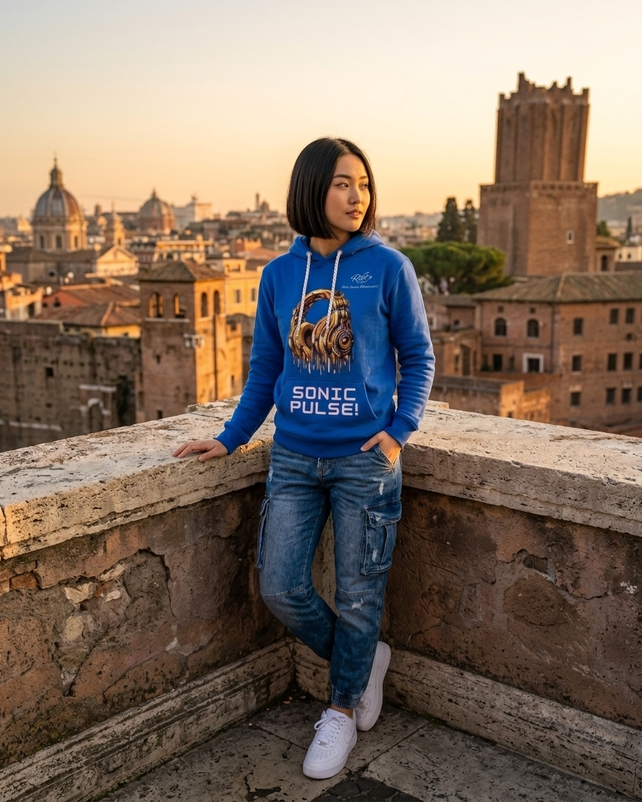 Blue Sonic Pulse Hoodie