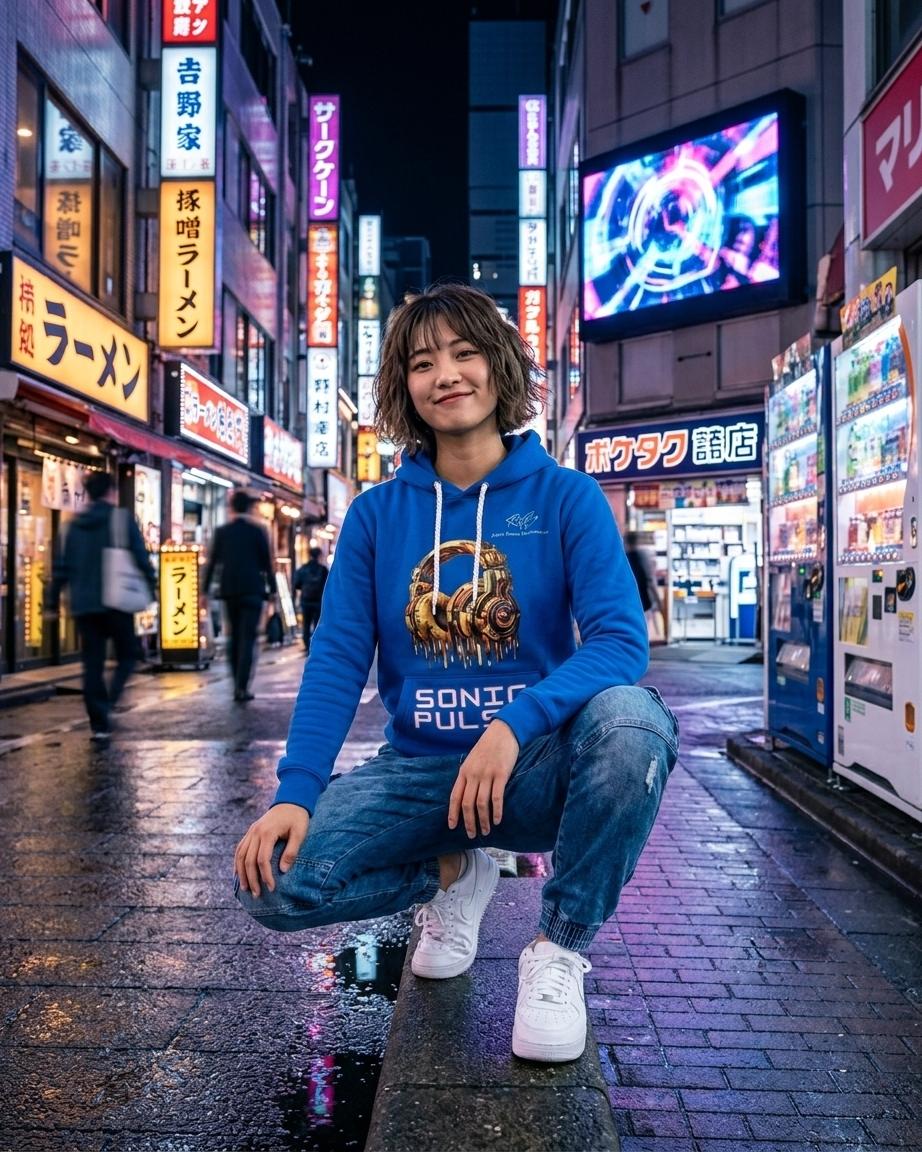 Blue Sonic Pulse Hoodie
