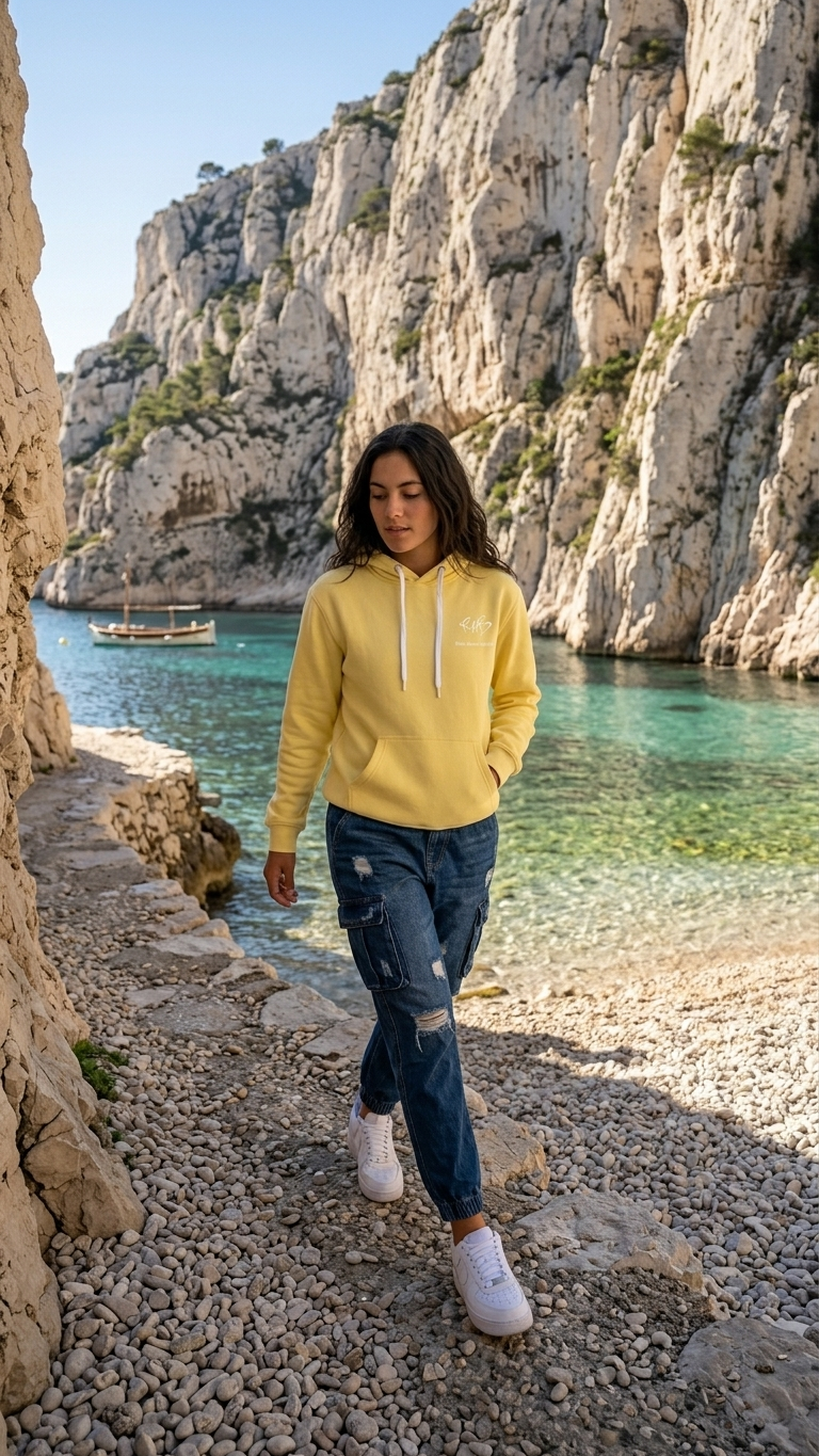 Yellow Plain Hoodie