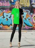Green Black Split Kids T-shirt