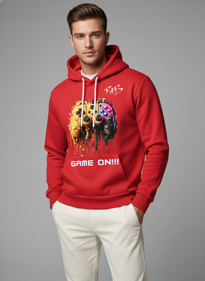 Red game on hoodie with Blocks Controller