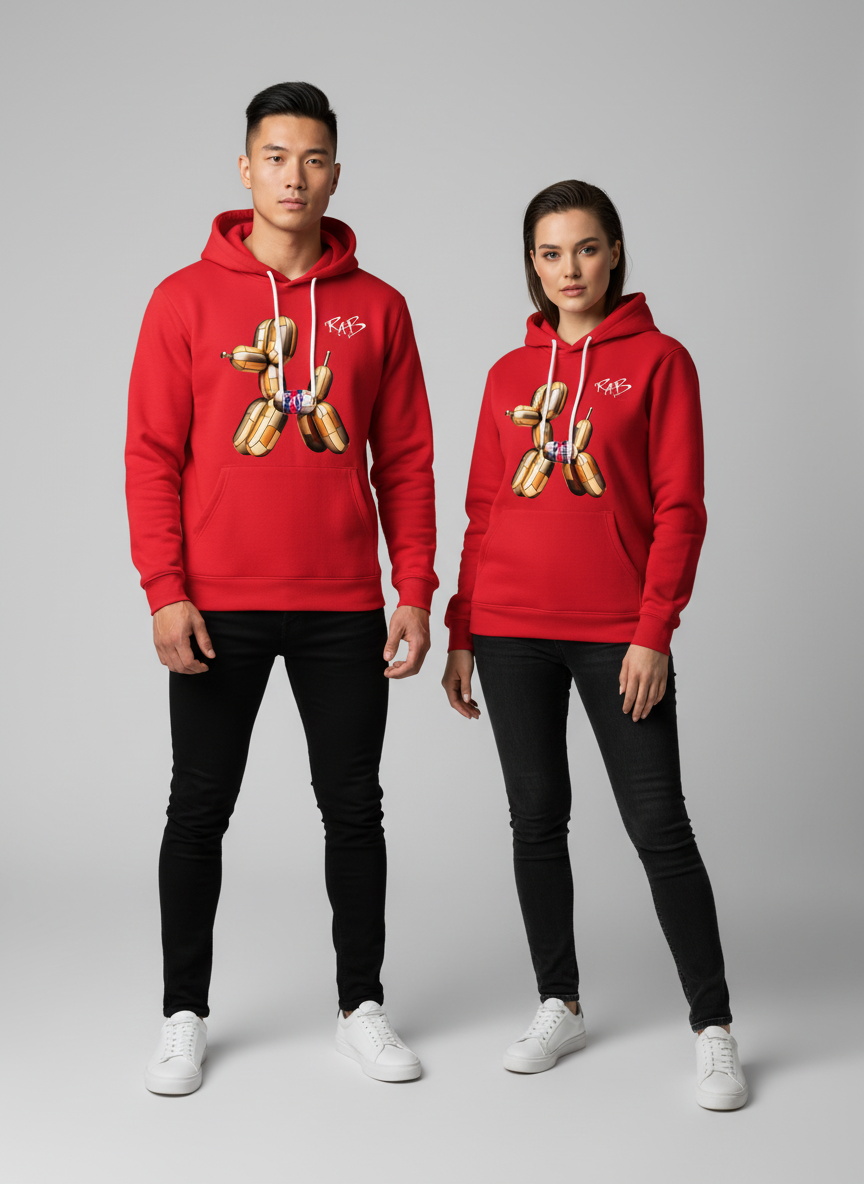 Red Balloon Puppy Hoodie