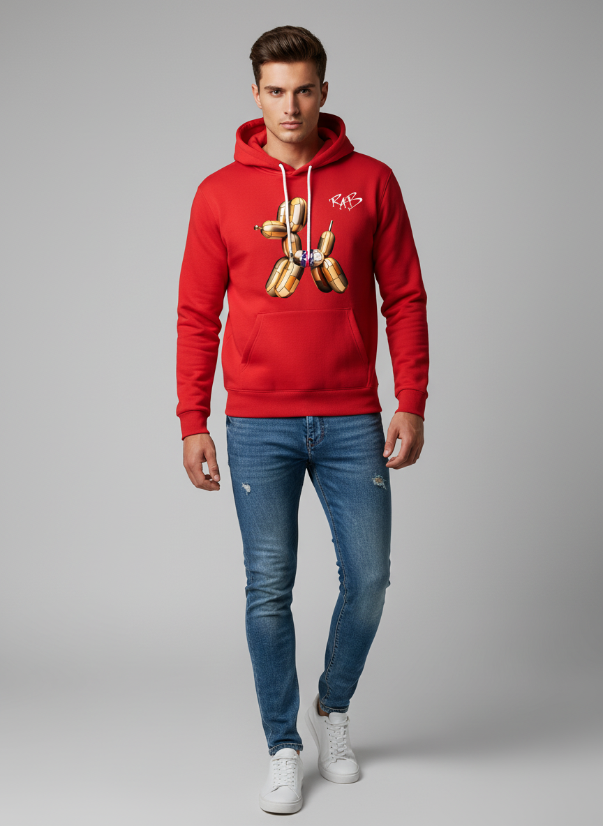 Red Balloon Puppy Hoodie