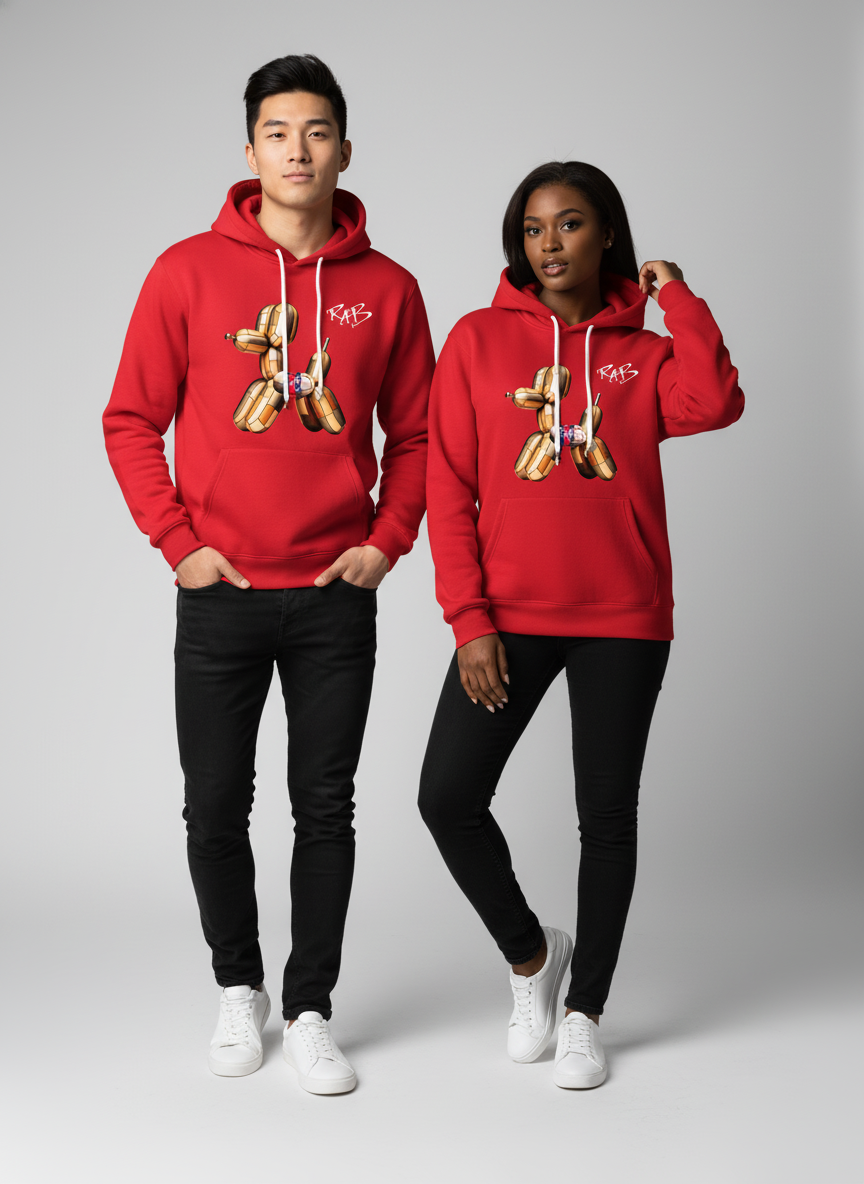 Red Balloon Puppy Hoodie
