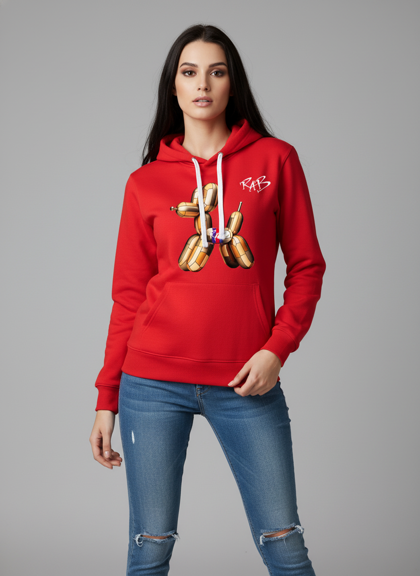 Red Balloon Puppy Hoodie