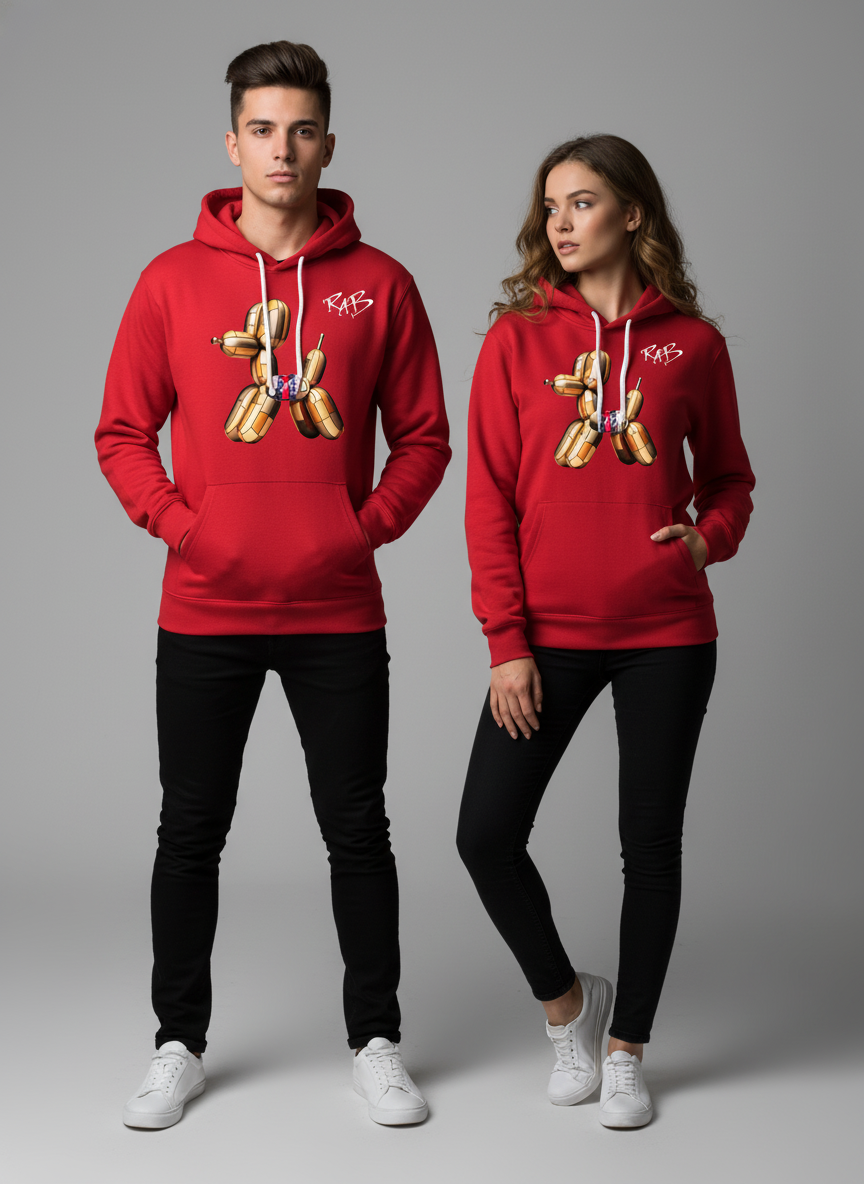 Red Balloon Puppy Hoodie
