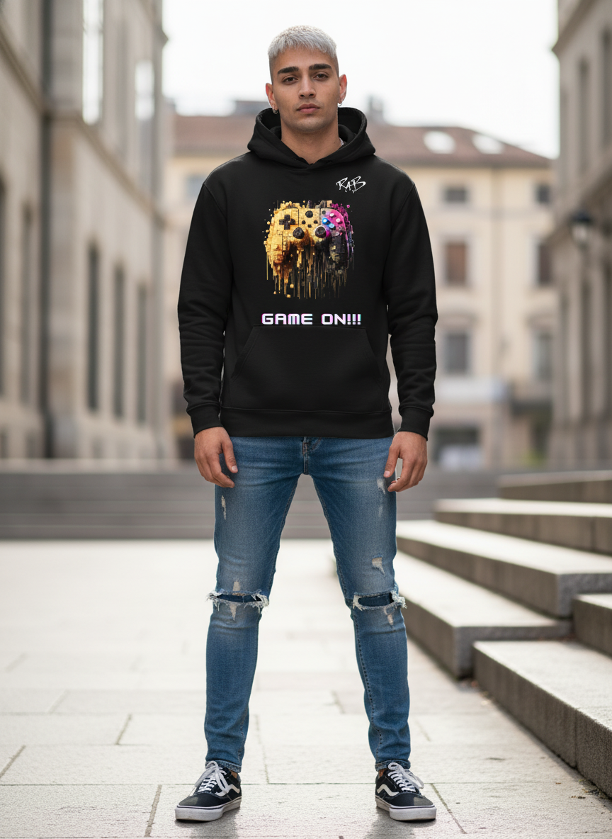 Black game on hoodie with Blocks Controller