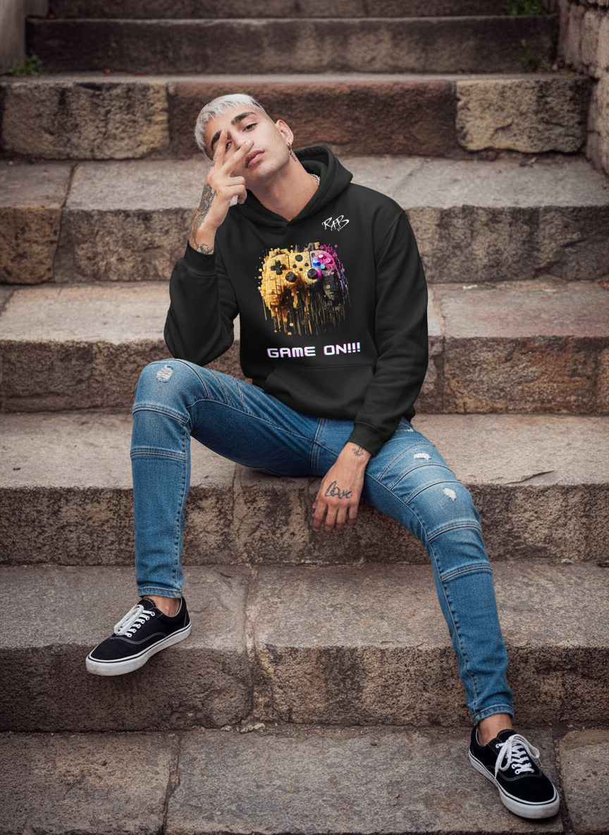 Black game on hoodie with Blocks Controller