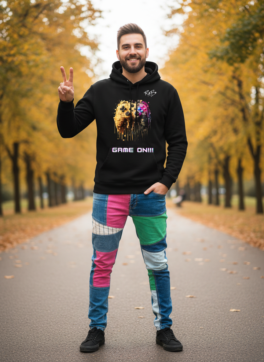 Black game on hoodie with Blocks Controller