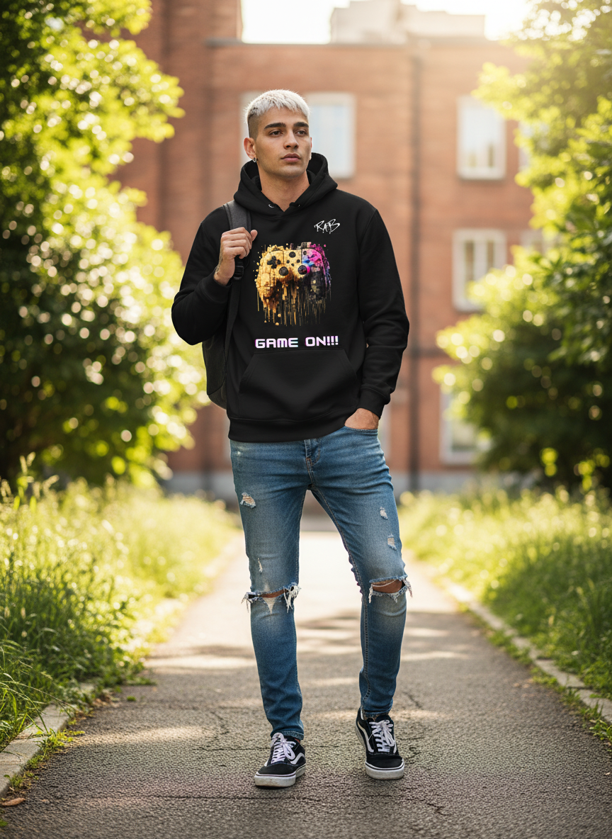 Black game on hoodie with Blocks Controller