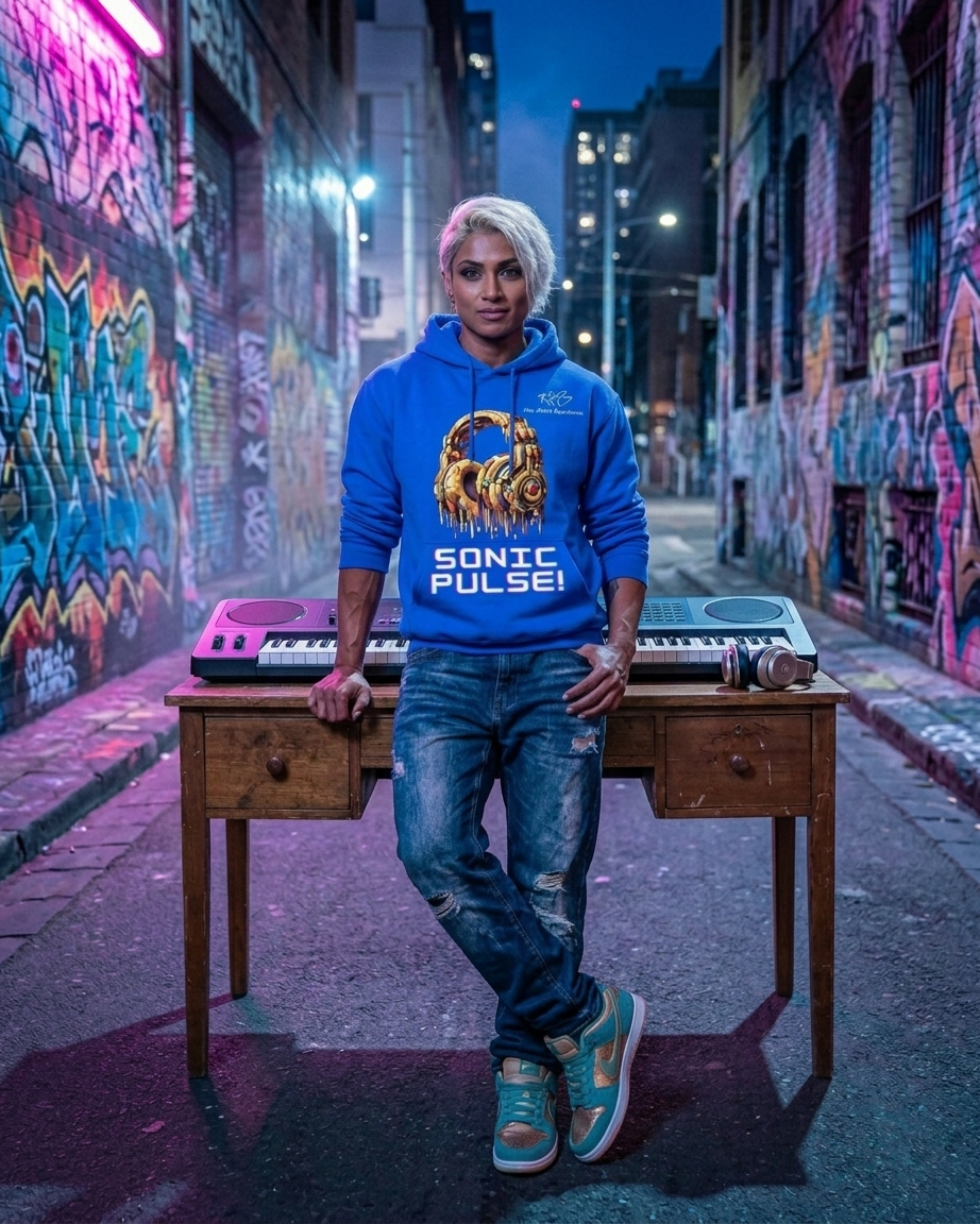 Blue Sonic Pulse Hoodie