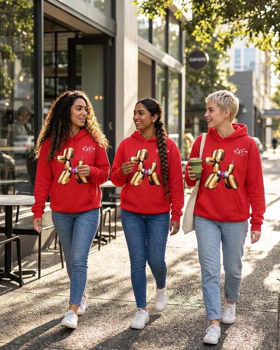 Red Balloon Puppy Hoodie